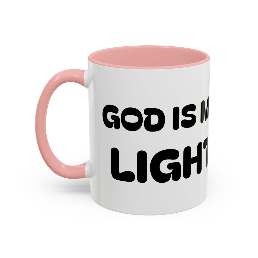 God Is My Light II  —  Accent Coffee Mug – Inspirational Christian Faith Mug (11/15oz)