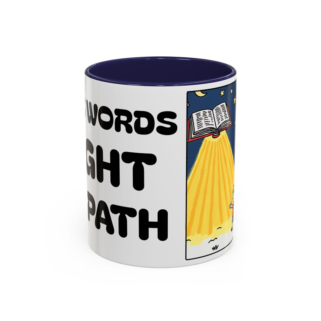Gods Words Light My Path — Accent Coffee Mug