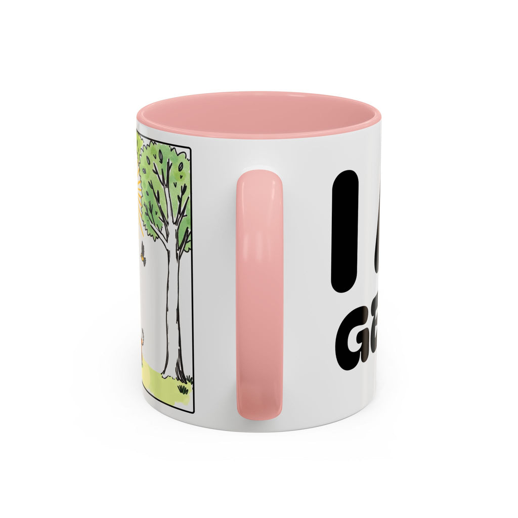 I AM Gentle — Accent Coffee Mug — Kid and Dog Illustration — Color-Accent Interior (11/15 oz)