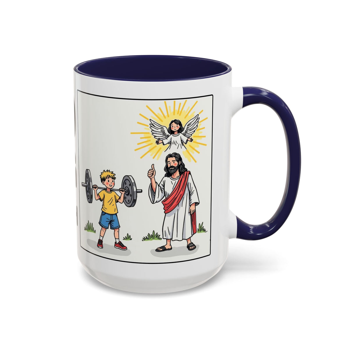 Stand Strong in Your Faith II — Accent Coffee Mug — Inspirational Christian Scripture Gift (11/15 oz)