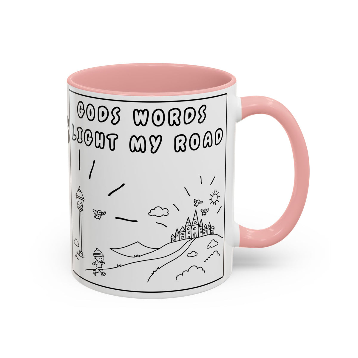 Gods Words Light My Road  - Accent Coffee Mug