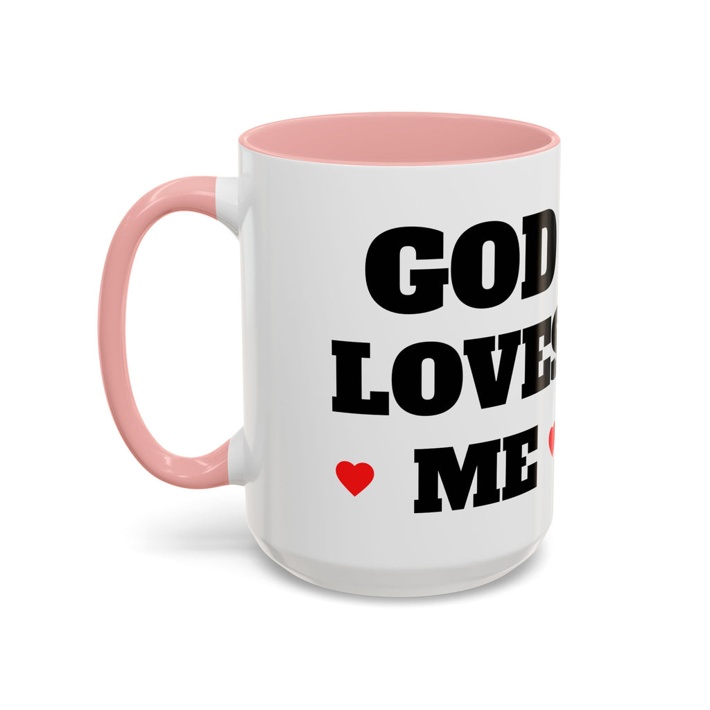 God Loves Me — Accent Coffee Mug —  Inspirational Kids Scene Ceramic Mug (11/15oz)