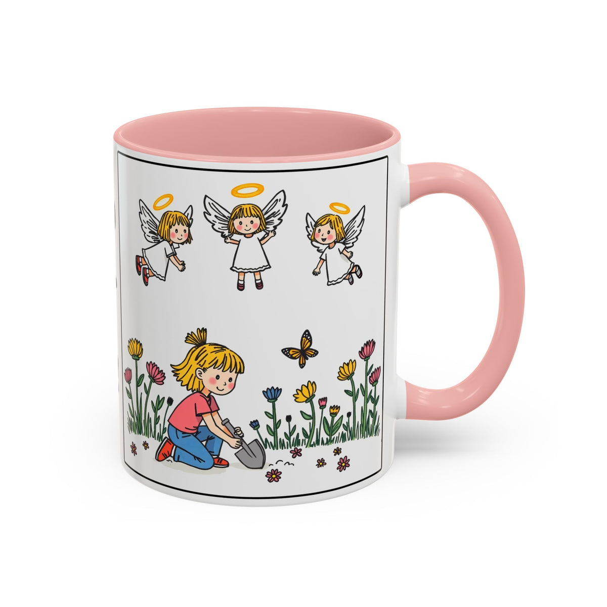 Keep Doing Good Your Harvest Is On It's Way — Accent Coffee Mug —  II - Christian Inspirational Angel Design (11/15oz)