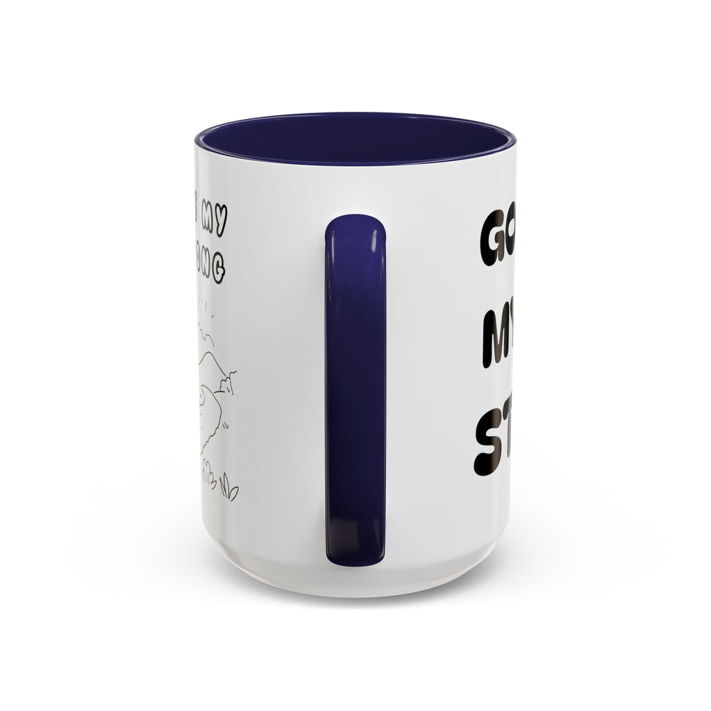 God Makes My Heart Strong  — Accent Coffee Mug — Inspirational Faith Christian Mug (11/15oz)