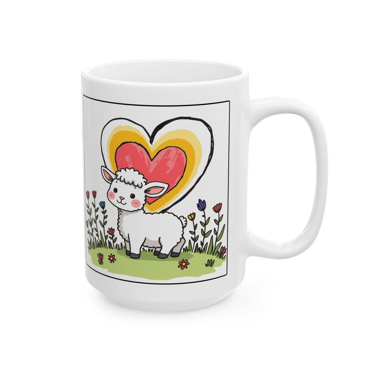 Love Is From The Lamb of God –  Christian Coffee Mug –  Religious Ceramic Mug (11oz/15oz)