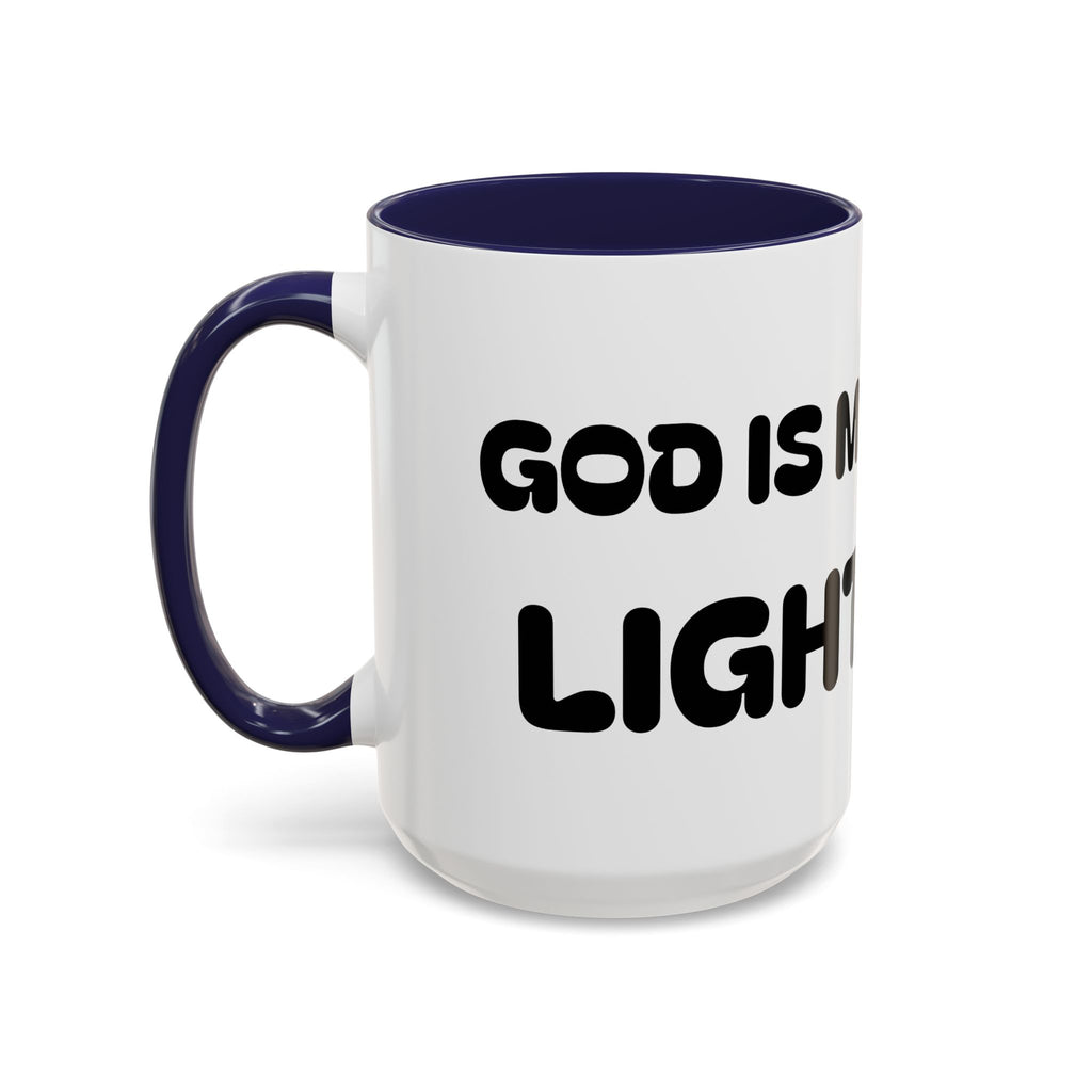 God Is My Light —  Accent Coffee Mug — Inspirational Christian Faith Mug (11/15oz)