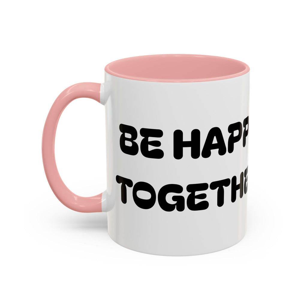 Be Happy Together — Accent Coffee Mug — Kids Balloons Doves Ceramic Gift (11/15oz)