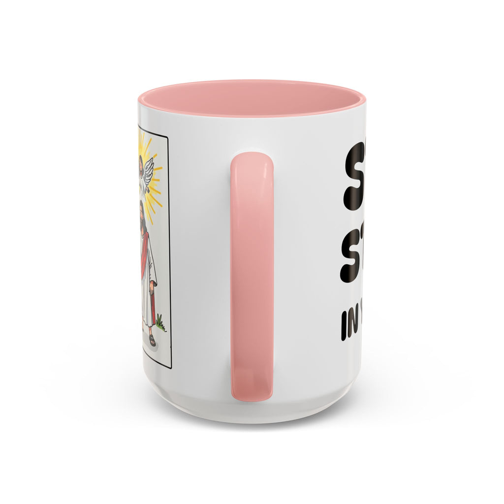 Stand Strong in Your Faith II — Accent Coffee Mug — Inspirational Christian Scripture Gift (11/15 oz)