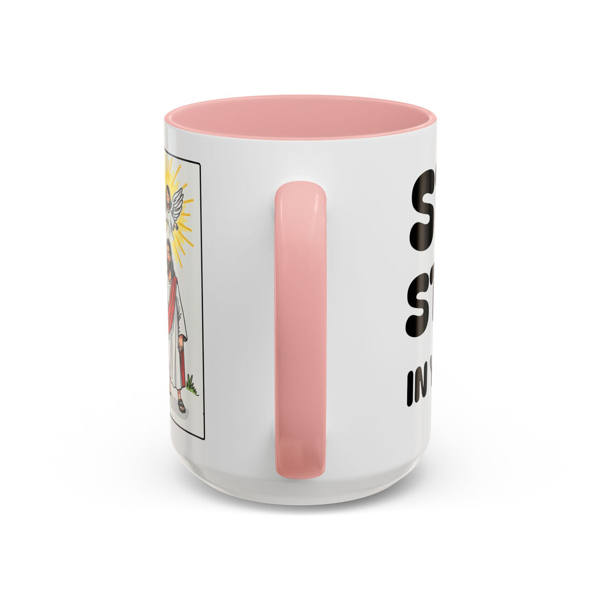 Stand Strong in Your Faith II — Accent Coffee Mug — Inspirational Christian Scripture Gift (11/15 oz)