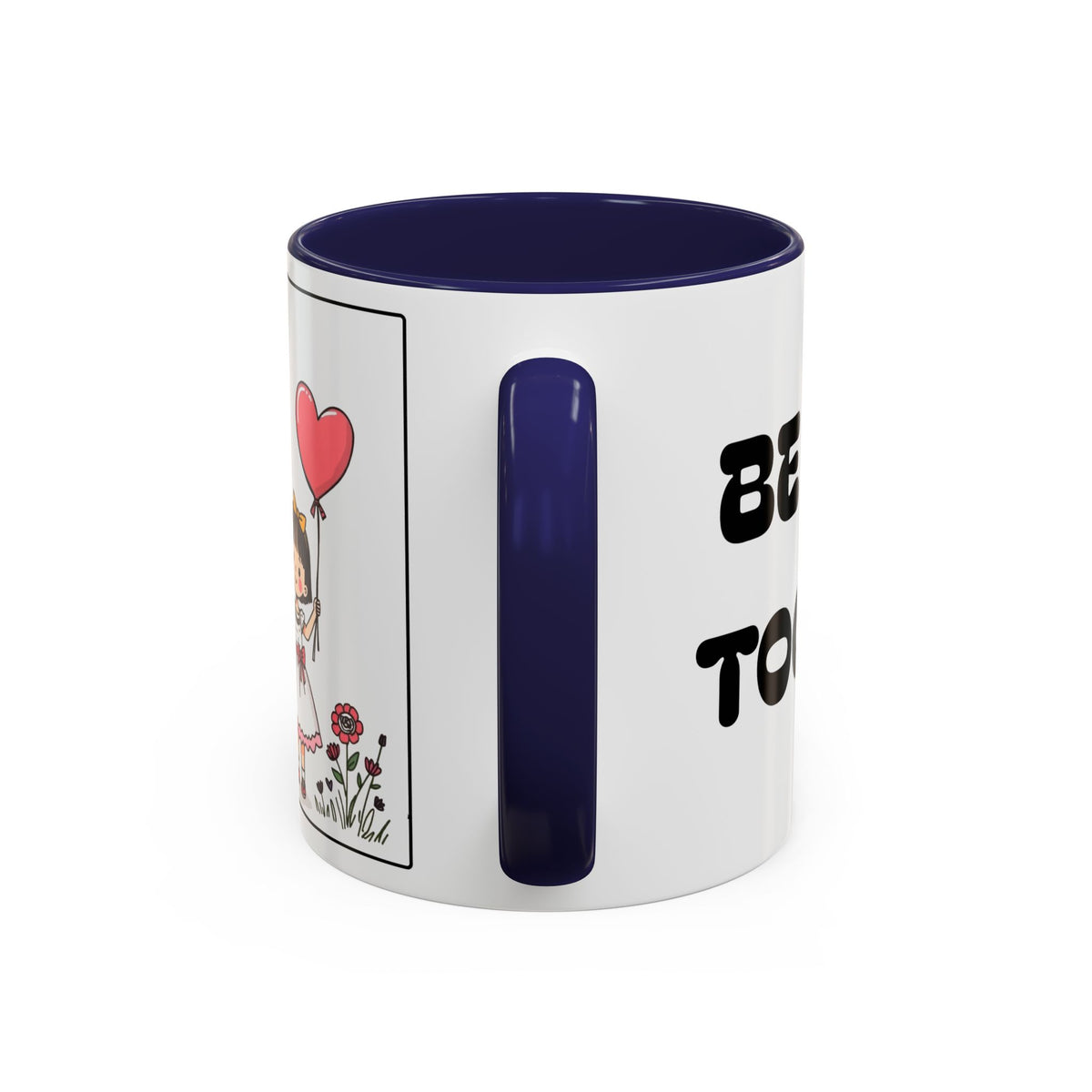 Be Happy Together — Accent Coffee Mug — Kids Balloons Doves Ceramic Gift (11/15oz)