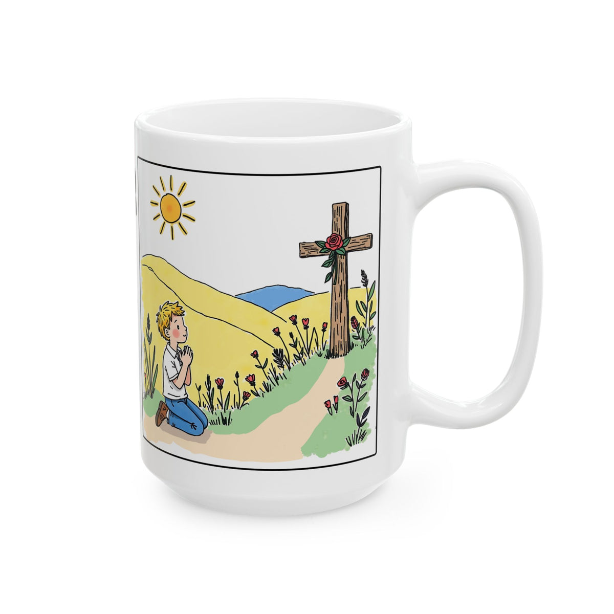 Remember to Pray Every Day - Faith Prayer Ceramic Mug –  Inspirational Coffee Cup
