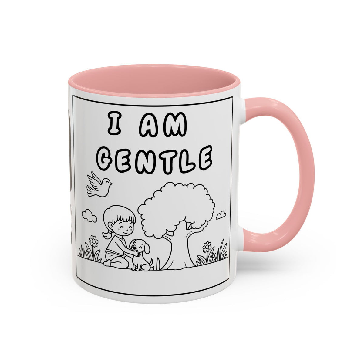 I Am Gentle — Accent Coffee Mug — Inspirational Kids Affirmation Ceramic Mug (11/15oz)