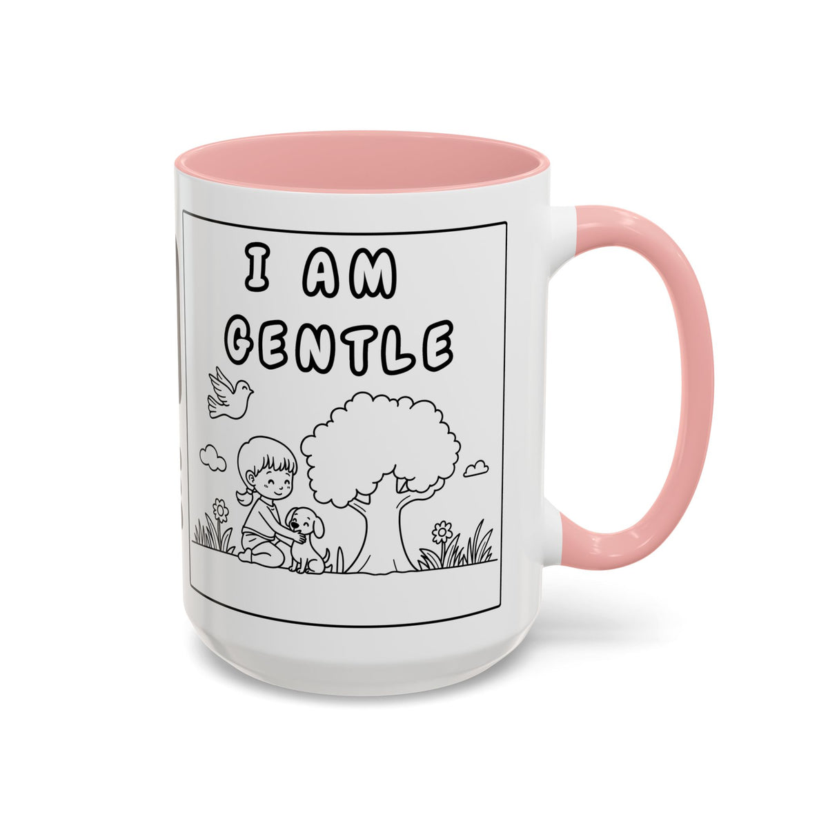 I Am Gentle — Accent Coffee Mug — Inspirational Kids Affirmation Ceramic Mug (11/15oz)