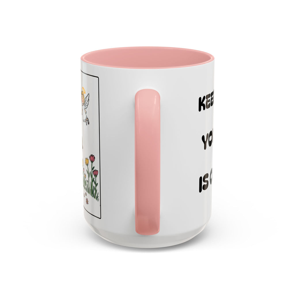 Keep Doing Good Your Harvest Is On It's Way — Accent Coffee Mug —  II - Christian Inspirational Angel Design (11/15oz)