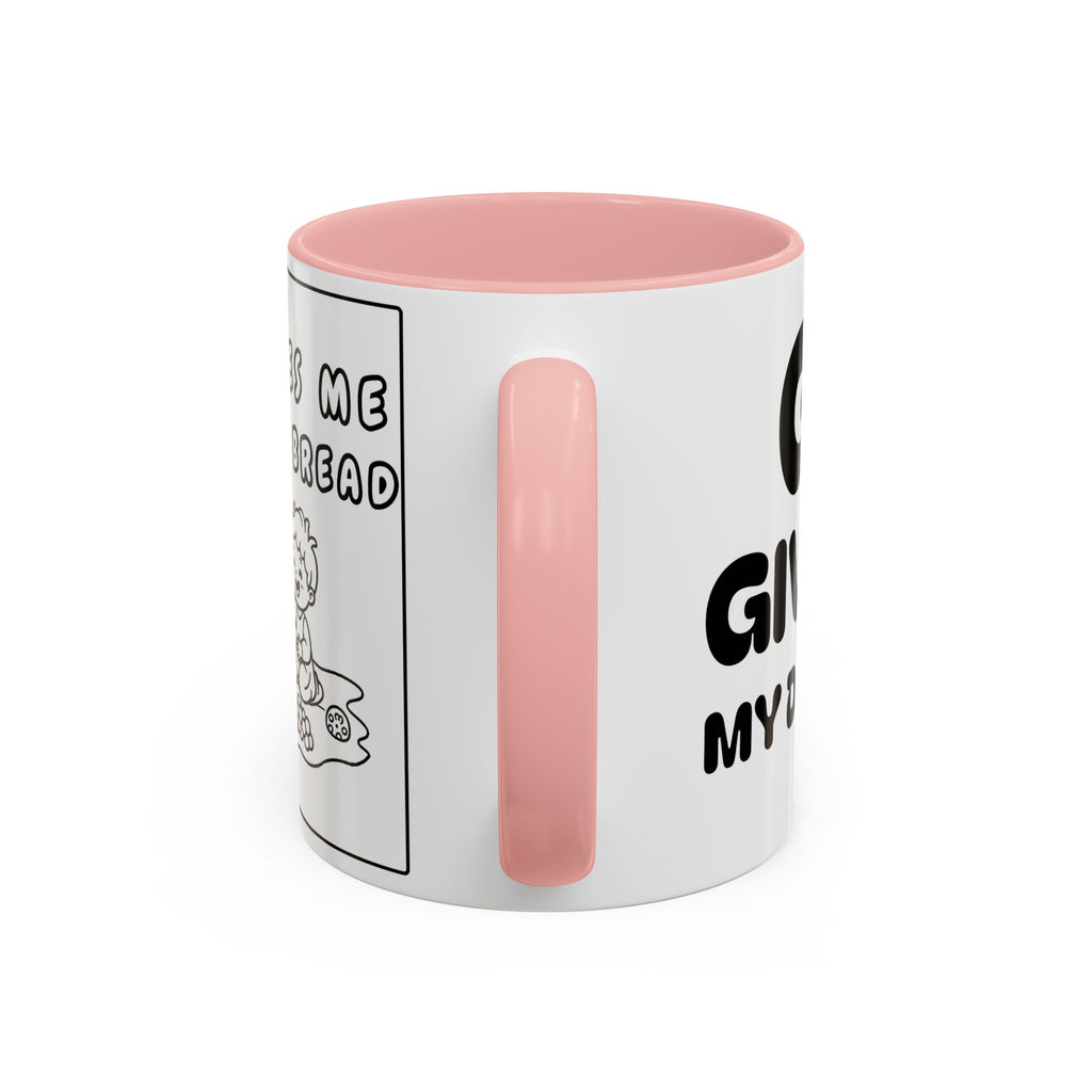 God Gives Me My Daily Bread — Daily Bread Accent Coffee Mug —  Inspirational Christian Mug