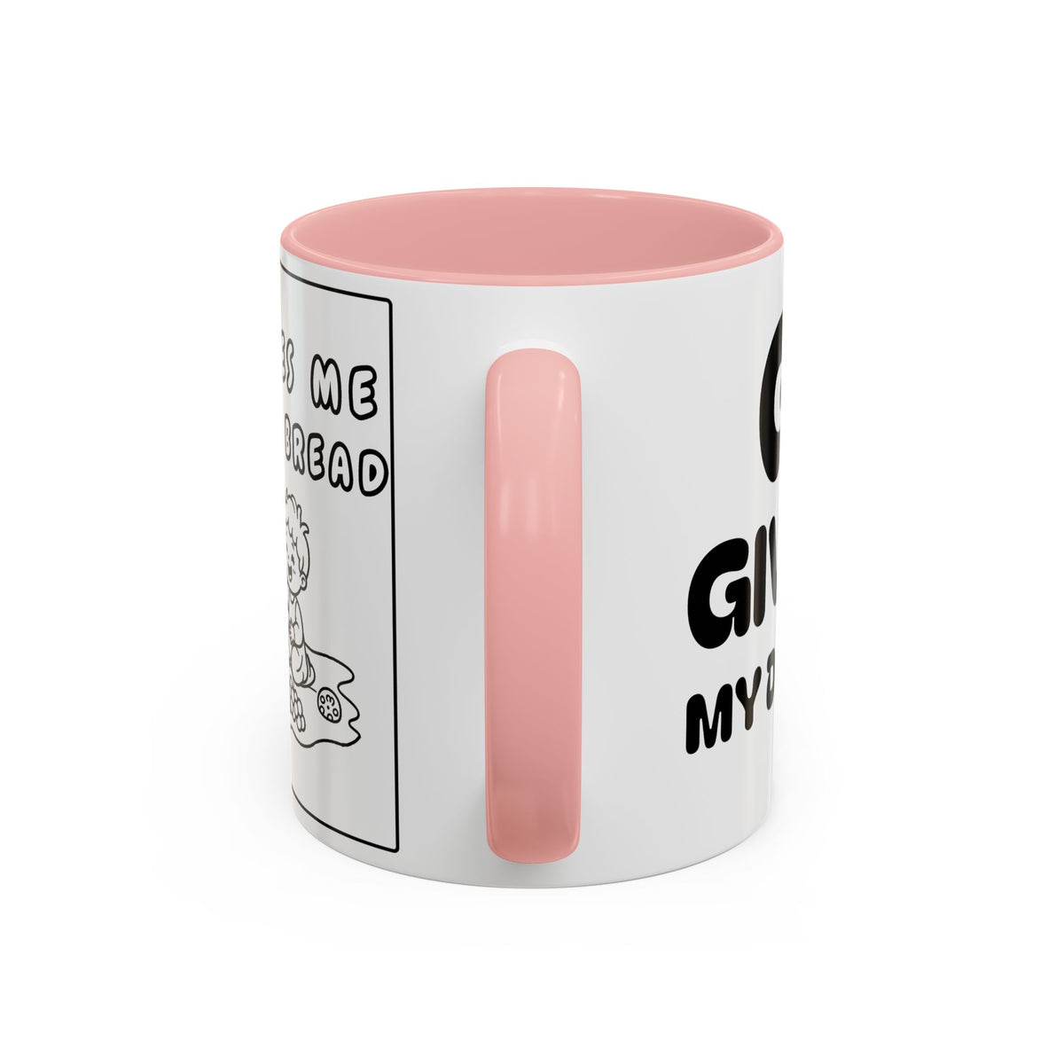 God Gives Me My Daily Bread — Daily Bread Accent Coffee Mug —  Inspirational Christian Mug