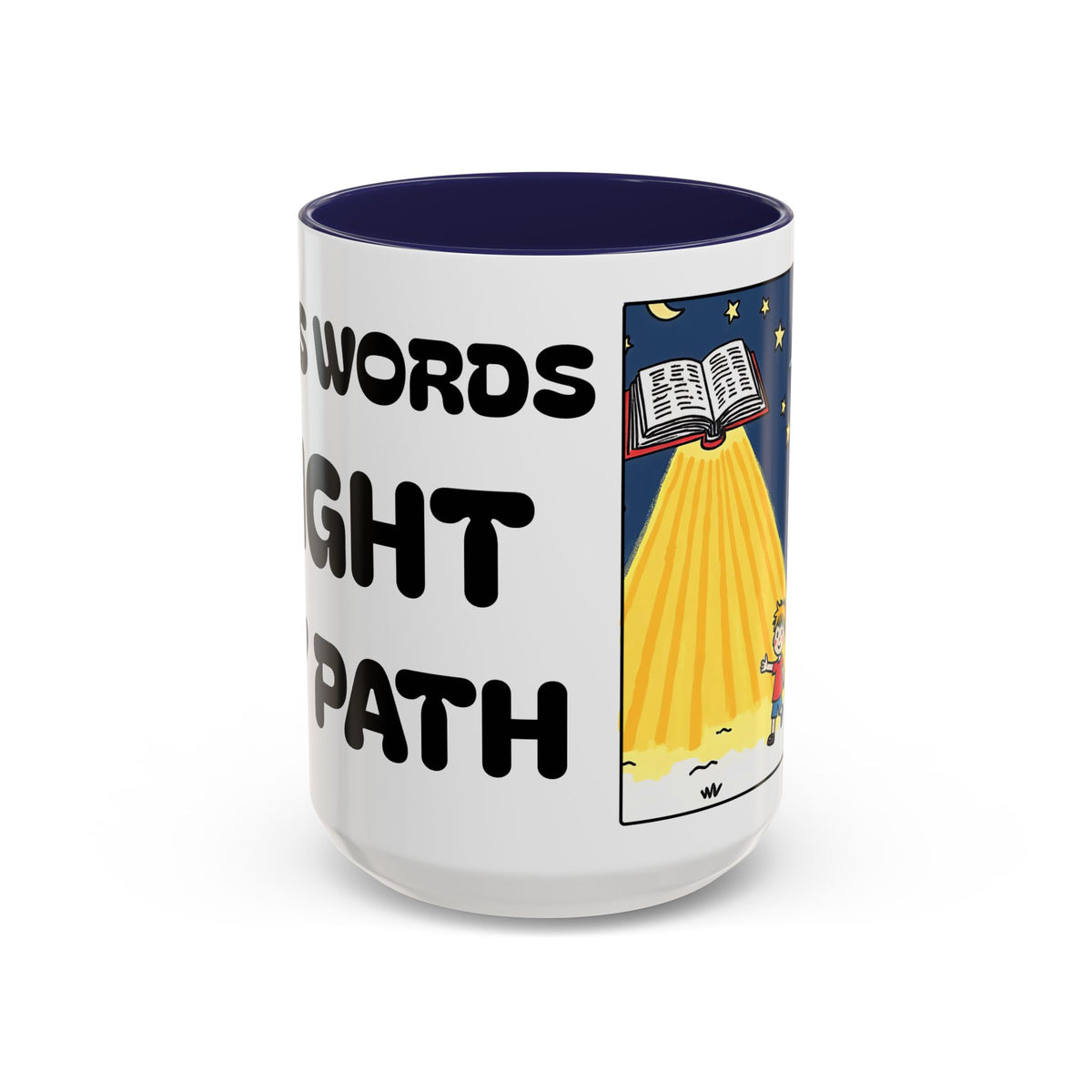 Gods Words Light My Path — Accent Coffee Mug