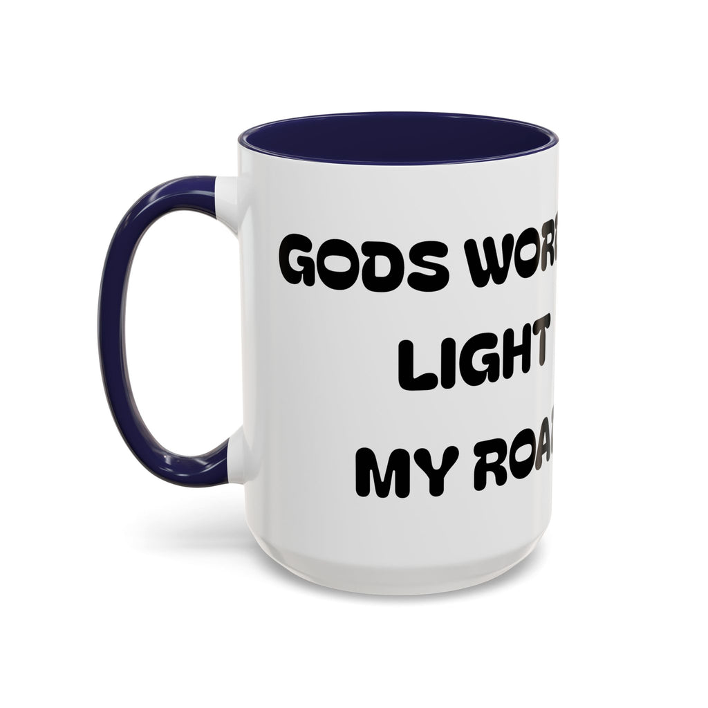 Gods Words Light My Road  - Accent Coffee Mug