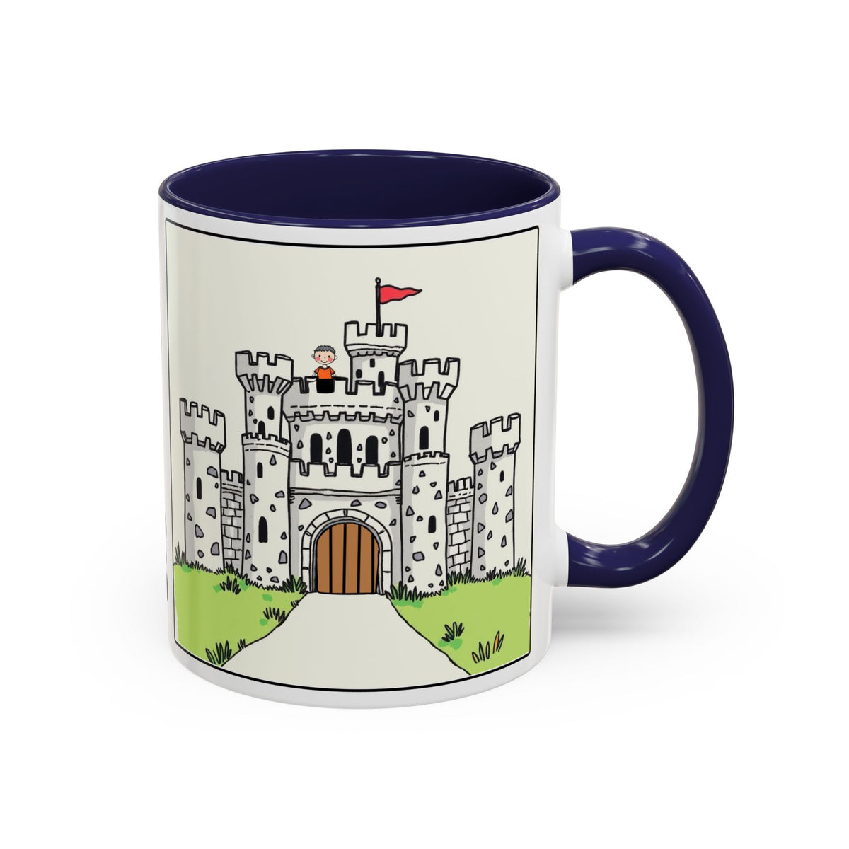 God Is My Refuge — Castle Accent Coffee Mug — 11/15oz Christian Inspirational Gift