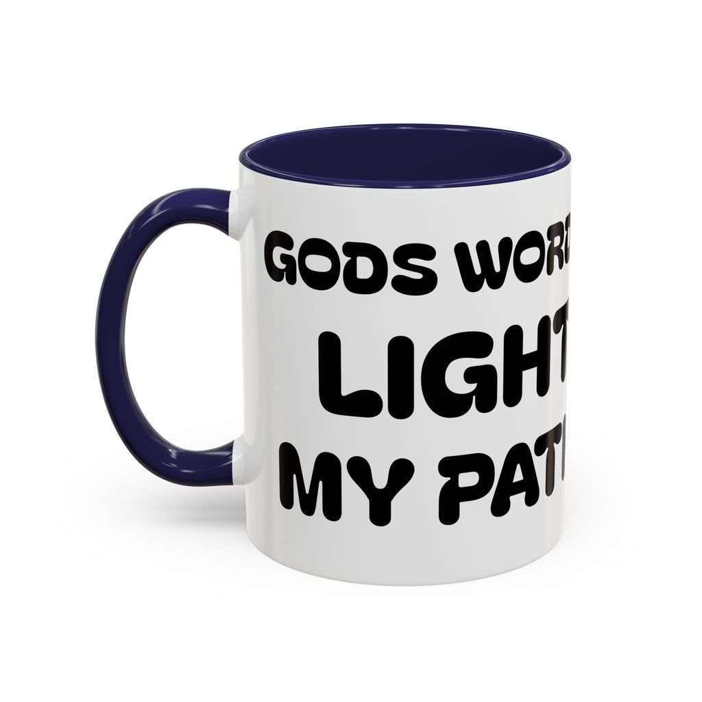 Gods Words Light My Path — Accent Coffee Mug