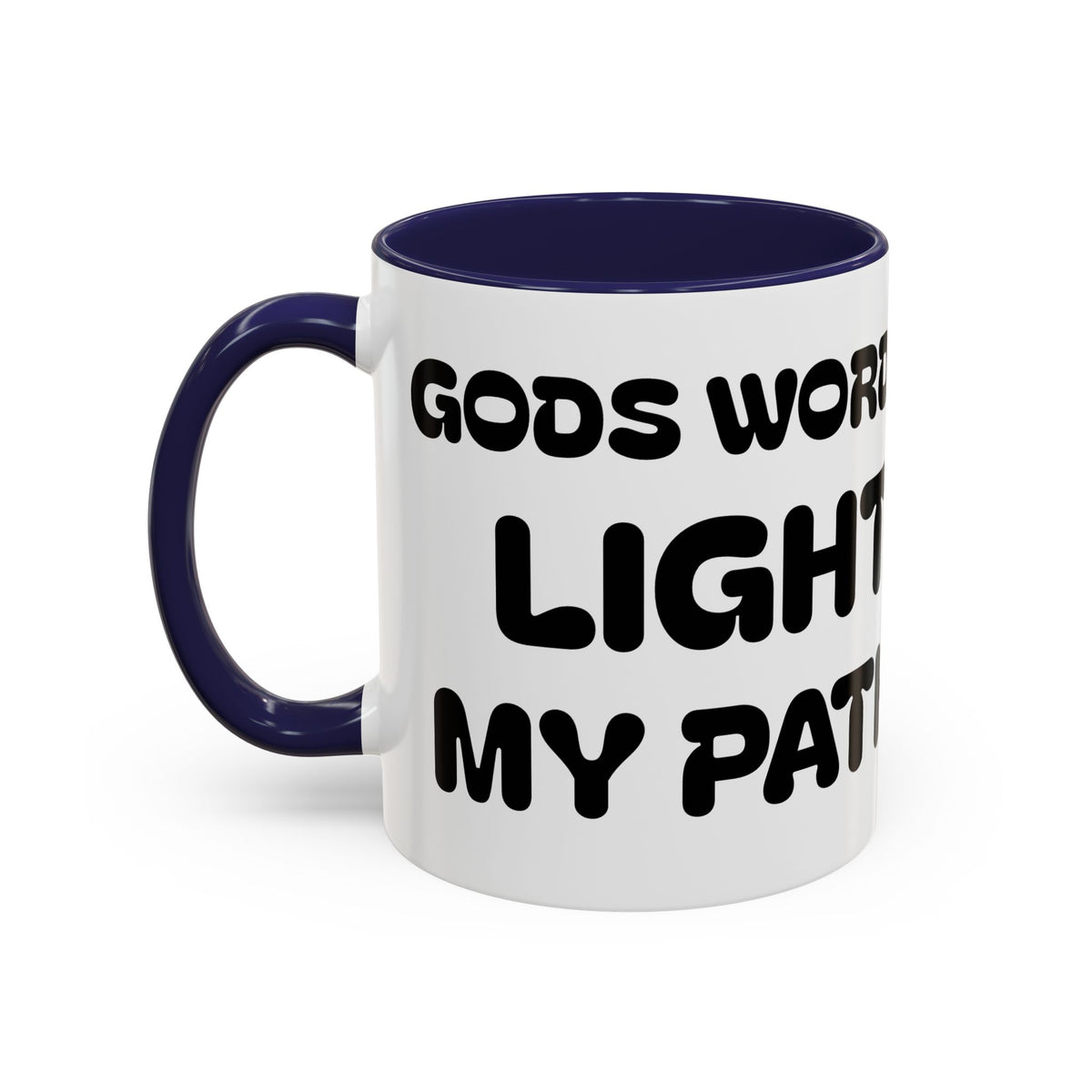 Gods Words Light My Path — Accent Coffee Mug