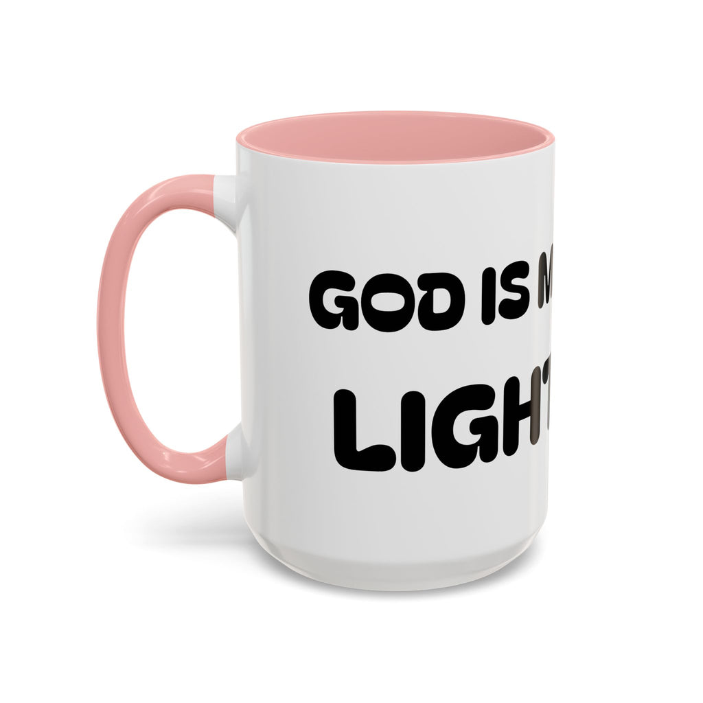 God Is My Light —  Accent Coffee Mug — Inspirational Christian Faith Mug (11/15oz)