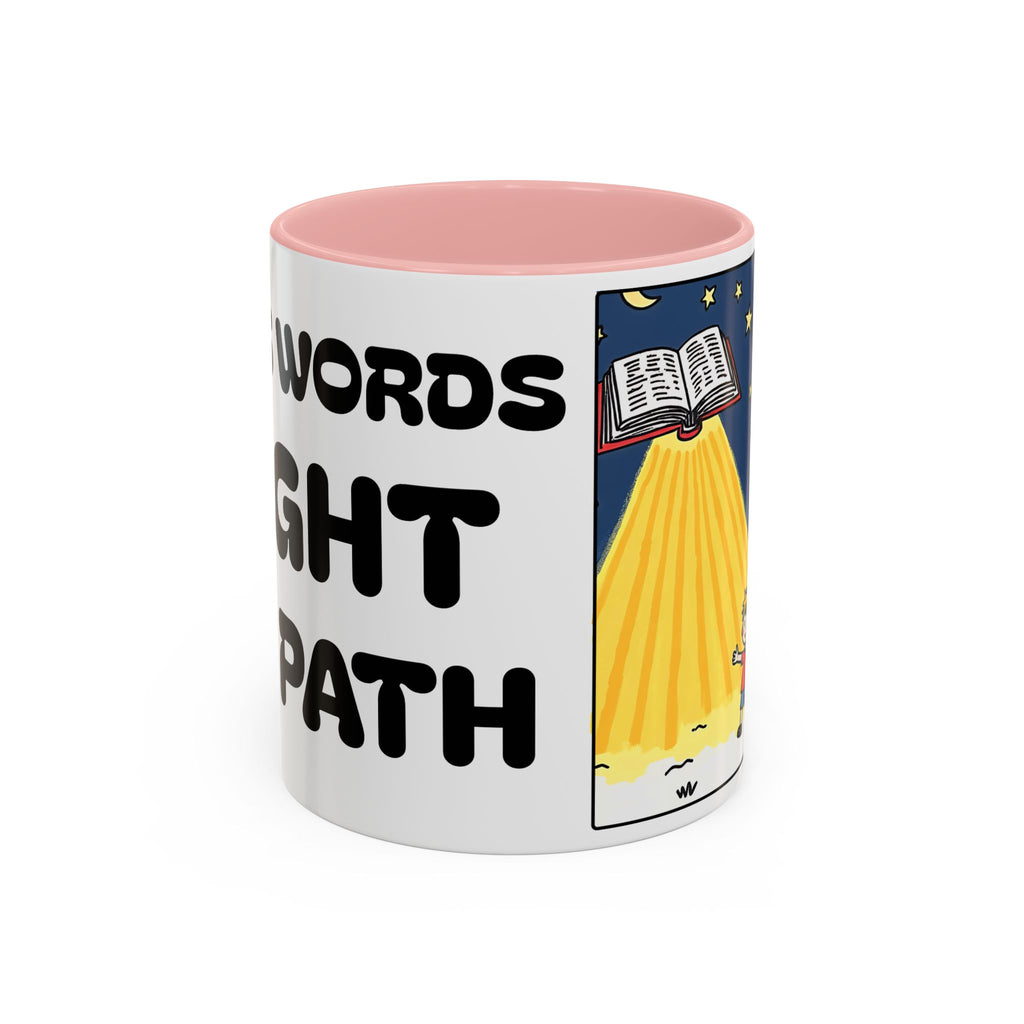 Gods Words Light My Path — Accent Coffee Mug