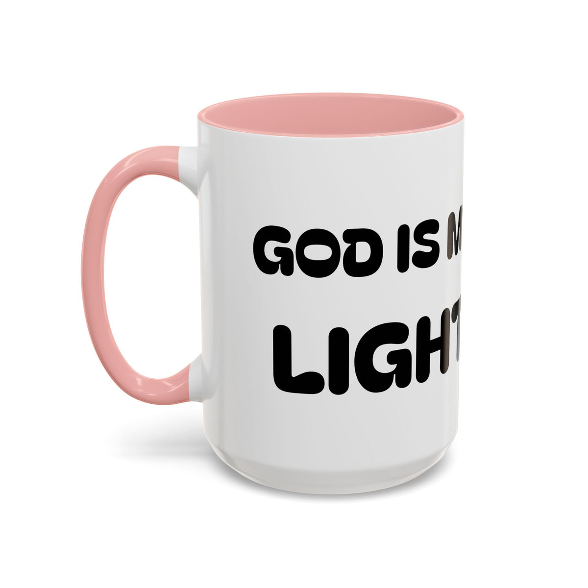 God Is My Light II  —  Accent Coffee Mug – Inspirational Christian Faith Mug (11/15oz)
