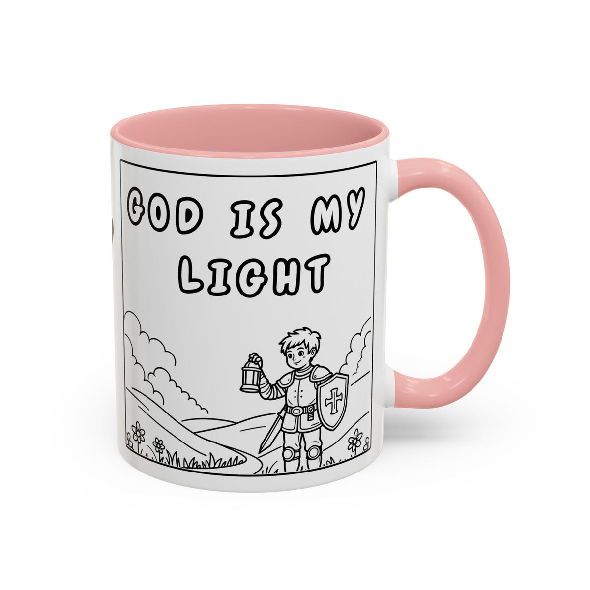God Is My Light —  Accent Coffee Mug — Inspirational Christian Faith Mug (11/15oz)