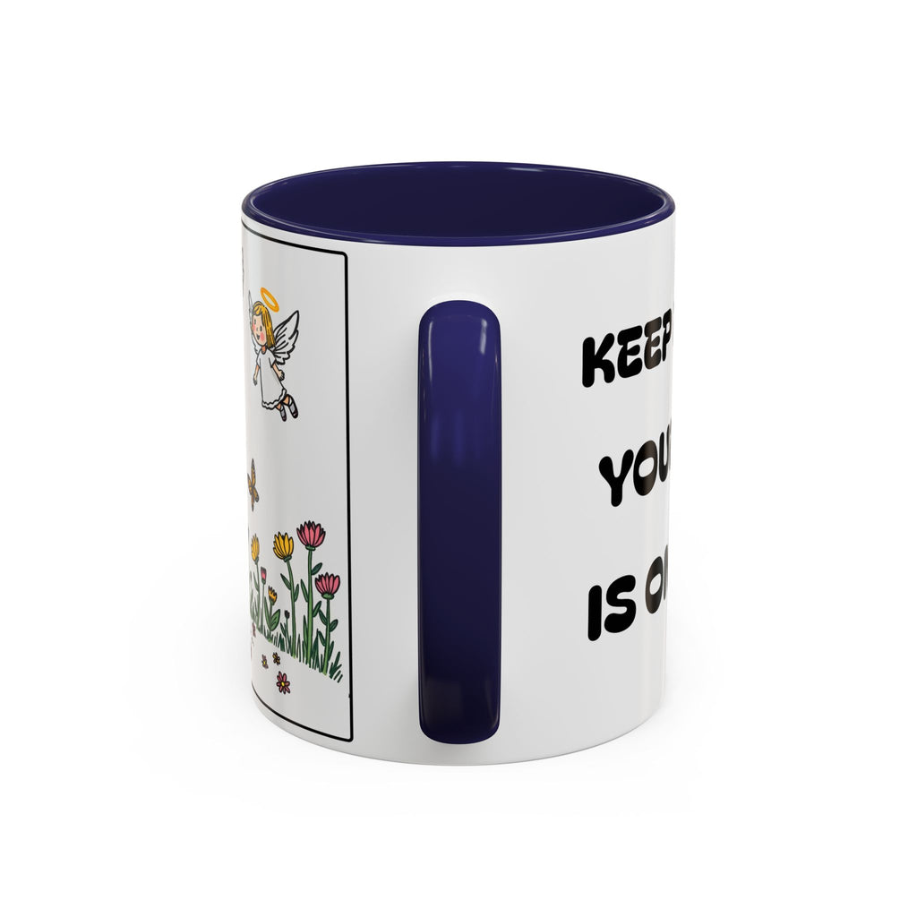 Keep Doing Good Your Harvest Is On It's Way — Accent Coffee Mug —  II - Christian Inspirational Angel Design (11/15oz)