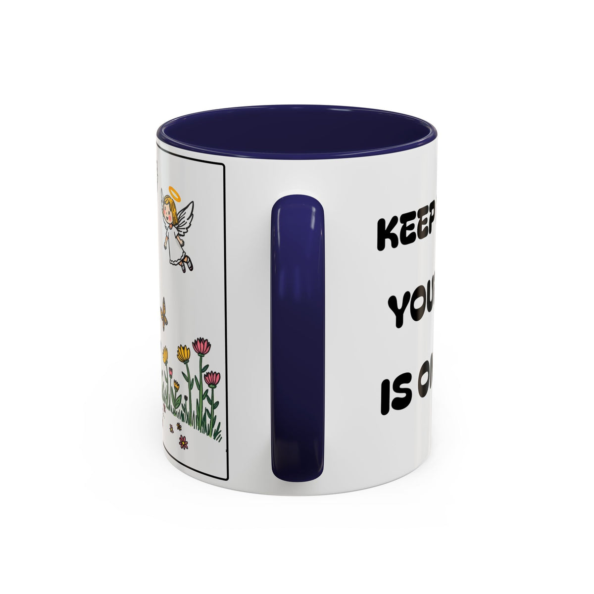 Keep Doing Good Your Harvest Is On It's Way — Accent Coffee Mug —  II - Christian Inspirational Angel Design (11/15oz)