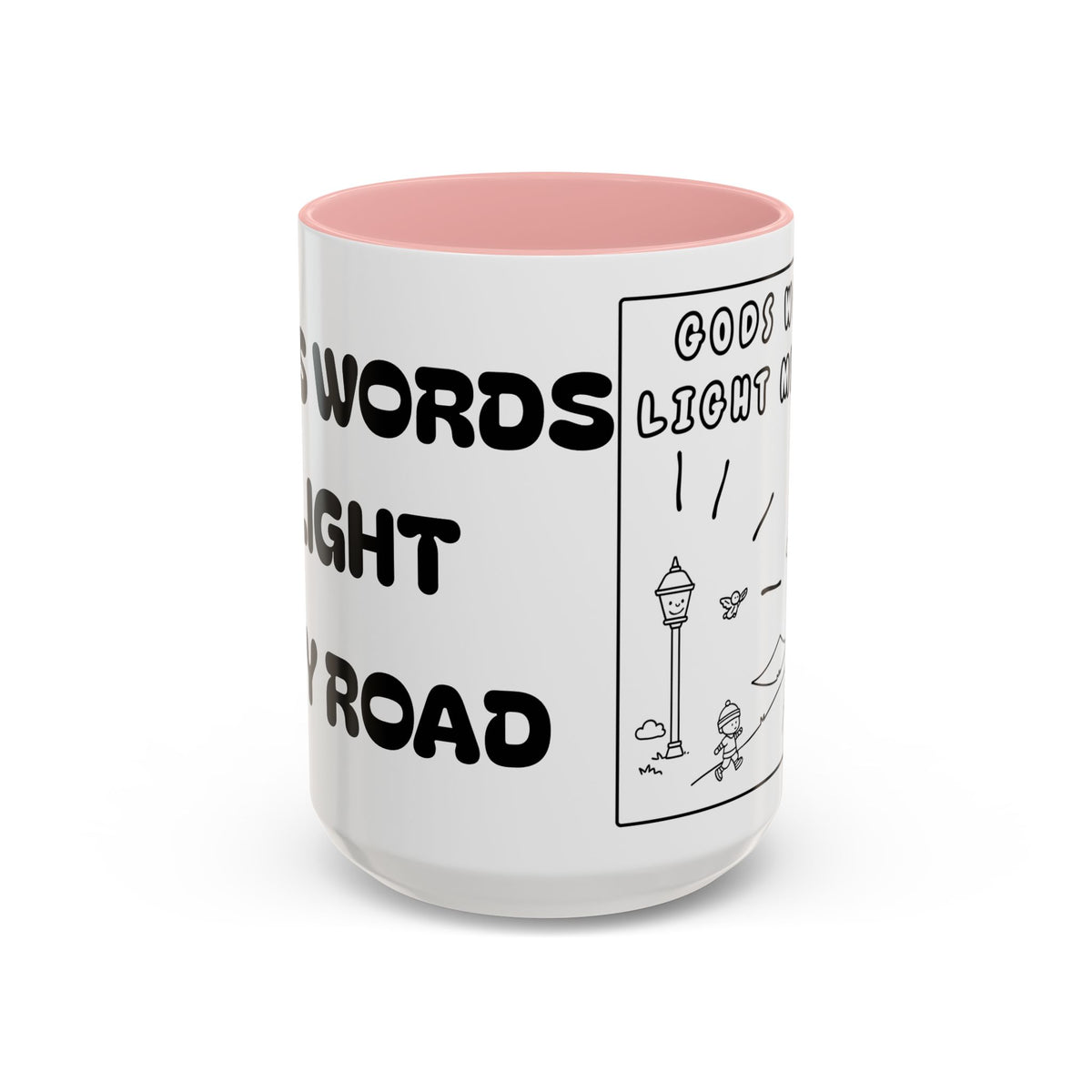 Gods Words Light My Road  - Accent Coffee Mug